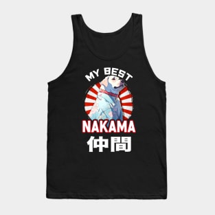 Cute Dog wearing a Kimono - Anime Shirt Tank Top